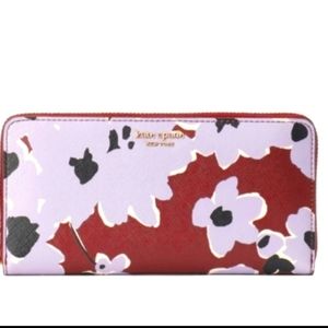 Kate Spade Floral Zip-Around Continental Wallet